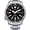 Citizen Citizen Promaster NY0160-66E  NY0160-66E механические мужские часы  черный циферблат, браслет нержавеющая сталь — вид спереди