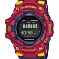 Casio Casio G-Shock GBD-100BAR-4DR (GBD-100BAR-4E) G-SQUAD GBD-100BAR-4E электронные мужские часы черный циферблат, браслет пластик — вид спереди