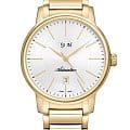 Adriatica Adriatica A1144.1113Q  A1144.1113Q кварцевые мужские часы белый циферблат, браслет нержавеющая сталь с pvd-покрытием — вид спереди