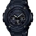 Casio Casio G-Shock GST-W300G-1A1 GST G-Steel GST-W300G-1A1 электронные мужские часы черный циферблат, браслет каучук — вид спереди