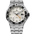 Maurice Lacroix Maurice Lacroix Aikon Venturer GMT AI6158-SS002-130-1  AI6158-SS002-130-1 механические мужские часы бежевый циферблат, браслет нержавеющая сталь — вид спереди