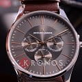 Jacques Lemans Jacques Lemans 1-1929E,  австрия мужские часы на браслете кожаный боковой вид