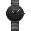 Obaku Obaku Links V258LXBBSB  V258LXBBSB кварцевые женские часы черный циферблат, браслет сталь с ip покрытием — вид спереди