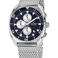Jacques Lemans Jacques Lemans 1-2041G  1-2041G кварцевые мужские часы синий циферблат, браслет нержавеющая сталь — вид спереди
