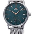 Orient Orient RA-SP0006E1  RA-SP0006E кварцевые мужские часы зеленый циферблат, браслет нержавеющая сталь — вид спереди