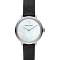 Emporio Armani Emporio Armani AR11159  AR11159 кварцевые женские часы перламутровый циферблат, браслет кожаный — вид спереди