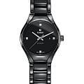 Rado Rado True Automatic Diamonds R27242722 Automatic R27242722 механические женские часы черный циферблат, браслет высокотехнологичная керамика — вид спереди