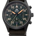 Orient Orient Sporty Quartz RA-KV0501E  RA-KV0501E кварцевые мужские часы зеленый циферблат, браслет тканевый — вид спереди