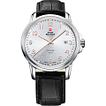 Swiss Military by Chrono Swiss Military by Chrono SM34039.09  SM34039.09 кварцевые мужские часы серый циферблат, браслет кожа + текстиль — вид спереди
