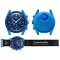 Swatch Swatch x Omega Bioceramic Moonswatch Mission to Neptune SO33N100, swatch x omega moonwatch швейцария мужские часы на браслете нейлон боковой вид