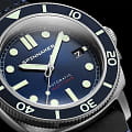Spinnaker Spinnaker Hull Diver SP-5088-02,  англия мужские часы на браслете кожаный боковой вид