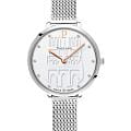 Pierre Lannier Pierre Lannier Coeur Battant 095N601  095N601 кварцевые женские часы белый циферблат, браслет нержавеющая сталь — вид спереди