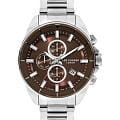 Lee Cooper Lee Cooper LC07830.340  LC07830.340 кварцевые мужские часы коричневый циферблат, браслет нержавеющая сталь — вид спереди