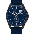 Jacques Lemans Jacques Lemans Derby 1-2199J  1-2199J кварцевые мужские часы синий циферблат, браслет кожаный — вид спереди