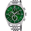 Festina Festina Timeless Chrono F20285/8  F20285/8 кварцевые мужские часы зеленый циферблат, браслет нержавеющая сталь — вид спереди