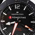 Hamilton Hamilton Khaki Navy Frogman Auto H77825331, khaki navy швейцария мужские часы на браслете каучук боковой вид