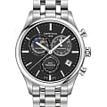 Certina Certina DS-8 Chronograph Moon Phase C033.450.11.051.00 DS 8 C0334501105100 кварцевые мужские часы черный циферблат, браслет нержавеющая сталь — вид спереди
