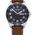 Victorinox Victorinox Fieldforce 241848  241848 кварцевые мужские часы синий циферблат, браслет кожаный — вид спереди