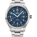 Swiss Military by Chrono Swiss Military by Chrono Classic Army SM34108.03  SM34108.03 кварцевые мужские часы синий циферблат, браслет нержавеющая сталь — вид спереди