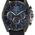Seiko Seiko Conceptual Series Sports SSB353P1  SSB353P1 кварцевые мужские часы черный циферблат, браслет силикон — вид спереди