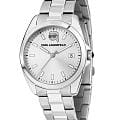 Karl Lagerfeld Karl Lagerfeld Round Essentials R0553101517  R0553101517 кварцевые женские часы  серебристый циферблат, браслет нержавеющая сталь — вид спереди