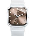Rado Rado R5.5 R28382312  R28382312 кварцевые мужские часы коричневый циферблат, браслет высокотехнологичная плазменная керамика — вид спереди