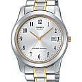 Casio Casio MTP-1264PG-7B  MTP-1264PG-7B кварцевые мужские часы серебристый циферблат, браслет сталь с ip покрытием — вид спереди