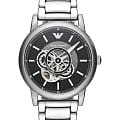 Emporio Armani Emporio Armani Luigi AR60021  AR60021 механические мужские часы  черный циферблат, браслет нержавеющая сталь — вид спереди