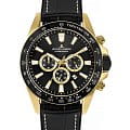 Jacques Lemans Jacques Lemans Sport 1-2140D  1-2140D кварцевые мужские часы  черный циферблат, браслет кожаный — вид спереди