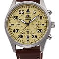 Orient Orient Sporty Quartz RA-KV0503Y  RA-KV0503Y кварцевые мужские часы коричневый циферблат, браслет кожаный — вид спереди