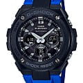 Casio Casio G-Shock GST-W300G-2A1 GST G-Steel GST-W300G-2A1 электронные мужские часы черный циферблат, браслет каучук — вид спереди