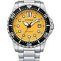Citizen Citizen Automatic NJ0170-83Z  NJ0170-83Z механические мужские часы  желтый циферблат, браслет нержавеющая сталь — вид спереди