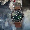 Swiss Military by Chrono Swiss Military by Chrono Automatic Collection SMA34077.12 механические мужские часы часы крупный план зеленый циферблата