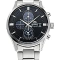 Orient Orient Chronograph RA-TY0002B  RA-TY0002B кварцевые мужские часы черный циферблат, браслет нержавеющая сталь — вид спереди