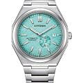 Citizen Citizen Super Titanium NJ0180-80M  NJ0180-80M механические мужские часы бирюзовый циферблат, браслет титановый — вид спереди