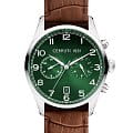 Cerruti 1881 Cerruti 1881 Cavareno CIWGF0007202  CIWGF0007202 кварцевые мужские часы  зеленый циферблат, браслет кожаный — вид спереди