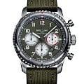 Breitling Breitling Aviator 8 B01 Chronograph 43 Curtiss Warhawk AB01192A1L1X2  AB01192A1L1X2 механические мужские часы зеленый циферблат, браслет кожаный — вид спереди