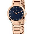 Jacques Lemans Jacques Lemans Classic 1-1842J  1-1842J кварцевые женские часы синий циферблат, браслет сталь с ip покрытием — вид спереди