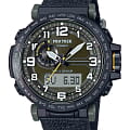 Casio Casio Pro Trek PRG-601YB-3DR (PRG-601YB-3) PRG PRG-601YB-3 кварцевые мужские часы зеленый циферблат, браслет тканевый — вид спереди