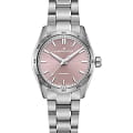 Hamilton Hamilton Jazzmaster Performer Auto H36105171  H36105171 механические женские часы красный циферблат, браслет нержавеющая сталь — вид спереди