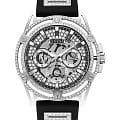 Guess Guess Dress Steel GW0537G1  GW0537G1 кварцевые мужские часы серебристый циферблат, браслет силикон — вид спереди