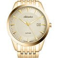 Adriatica Adriatica A1288.1111Q  A1288.1111Q кварцевые мужские часы серебристый циферблат, браслет сталь c pvd покрытием — вид спереди