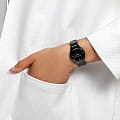 Rado Rado True Automatic Diamonds R27242722 механические женские часы часы крупный план черный циферблата