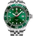 Swiss Military by Chrono Swiss Military Sports SM34109.03  SM34109.03 кварцевые мужские часы  зеленый циферблат, браслет нержавеющая сталь — вид спереди