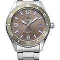 Orient Orient Mako RA-WJ0004Y1  RA-WJ0004Y1 кварцевые мужские часы  коричневый циферблат, браслет нержавеющая сталь — вид спереди