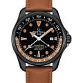 Certina Certina DS Action C032.429.36.051.00 DS Action C0324293605100 механические мужские часы черный циферблат, браслет кожаный — вид спереди