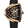 Hamilton Hamilton Ventura Elvis80 Skeleton Auto H24525332  H24525332 механические мужские часы черный циферблат, браслет каучук — вид спереди
