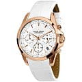 Jacques Lemans Jacques Lemans 1-1863B  1-1863B кварцевые женские часы белый циферблат, браслет кожаный — вид спереди