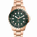 Fossil Fossil Blue Dive ES5371  ES5371 кварцевые женские часы зеленый циферблат, браслет нержавеющая сталь с ip-покрытием — вид спереди