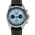 Jacques Lemans Jacques Lemans Liverpool 1-2117R  1-2117R кварцевые мужские часы голубой циферблат, браслет кожа + силикон — вид спереди